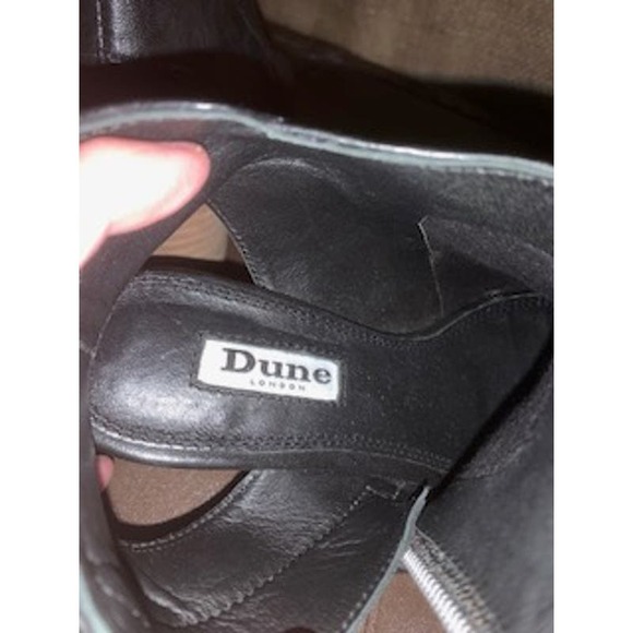 Dune London Size 6  Joselyn Black Leather Bootie Open Toe - Picture 4 of 7